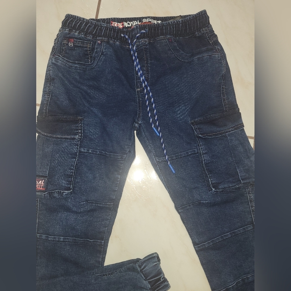 Royal Spirit Navy Cargo Joggers Men's Size # 34 - Picture 7 of 8
